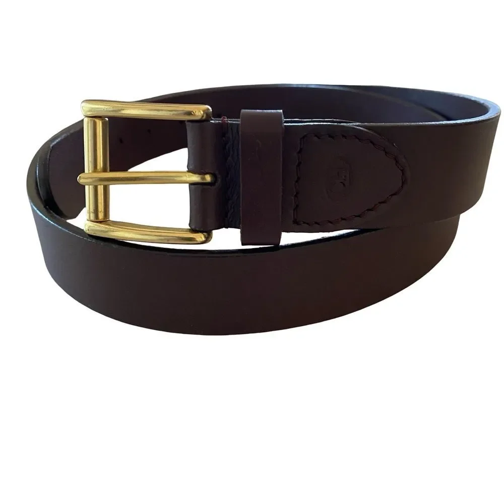 Vintage Crazy Horse Genuine Leather Belt Brown Size Extra Large